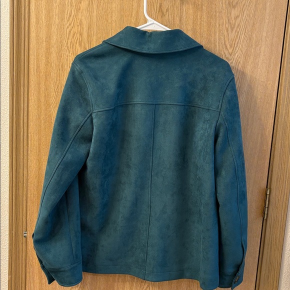 Anthropology Teal Suede Blazer - Picture 3 of 3